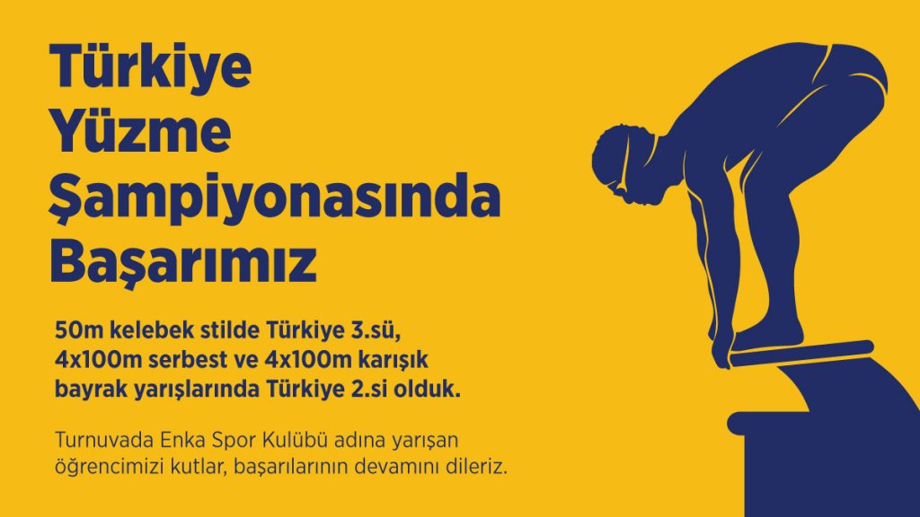 Ulus Kampüsü Ortaokul 8. sınıf öğrencimiz, Türkiye Turkcell Uzun Kulvar 13-14 Yaş Erkek Bireysel Yıldızlar Yüzme Şampiyonasında...