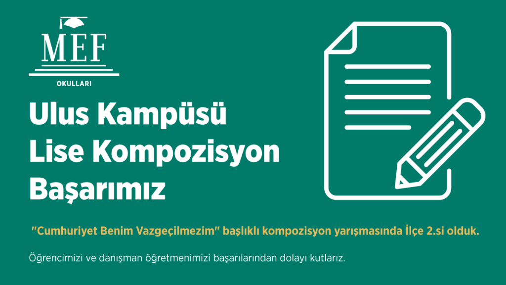 Ulus Kampüsü 11. sınıf öğrencimizin yazmış olduğu 
