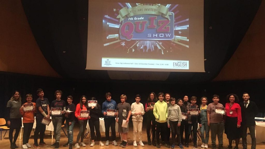 Ulus Kampüsü Ortaokul 7. sınıflarımızın katılımıyla Quiz Show etkinliğimizi gerçekleştirdik...